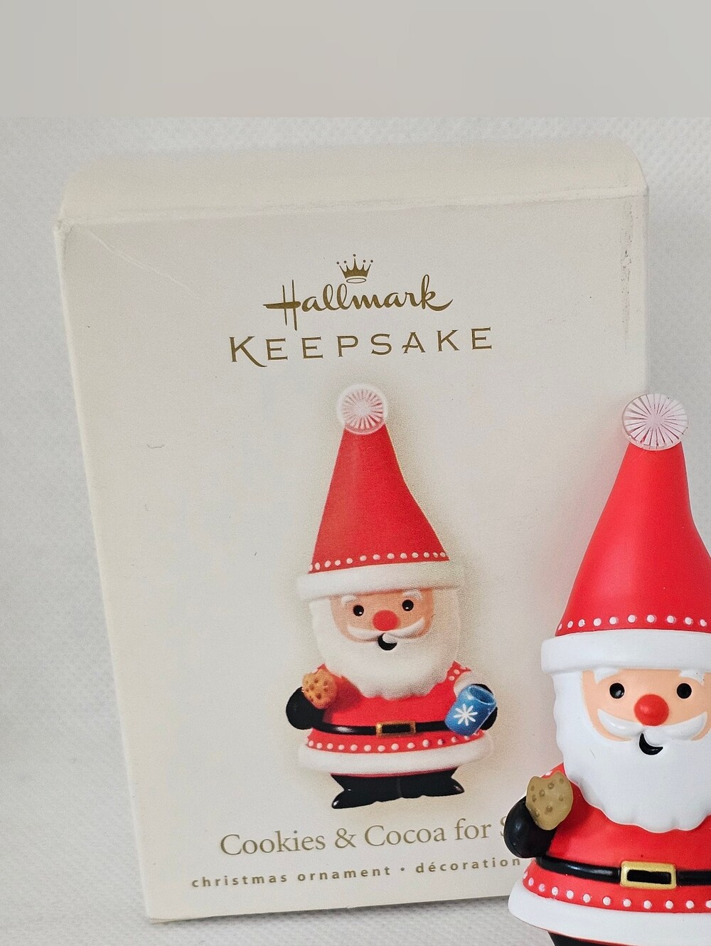 New Hallmark Ornament 2008 Cookies & Cocoa for Santa Claus Christmas treat box
